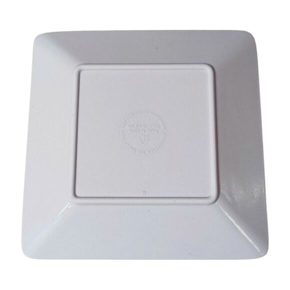 Vintage Set of 6 Melamine Ware Purple Daisy Dessert Plates 6" Square - Picture 3 of 5